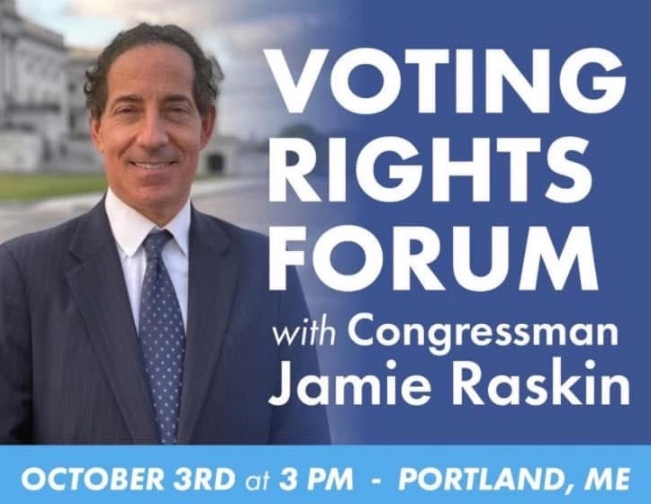 Voting Rights forum with Jamie Raskin